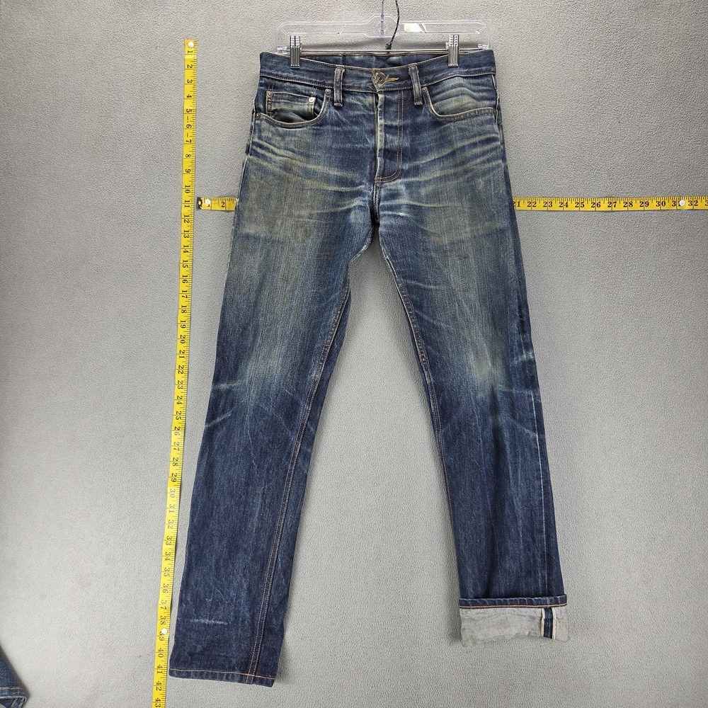 3sixteen Jeans Mens 30x31 Blue SL-100X Selvedge 14.5oz Raw Made in USA Whiskers